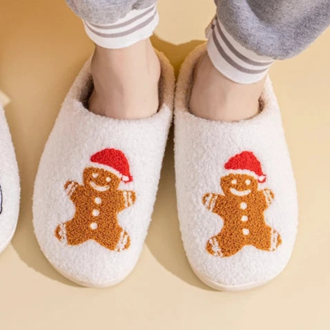GINGERBREAD MAN HOLIDAY SLIPPERS