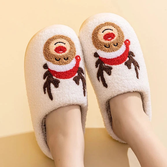 REINDEER HOLIDAY SLIPPERS